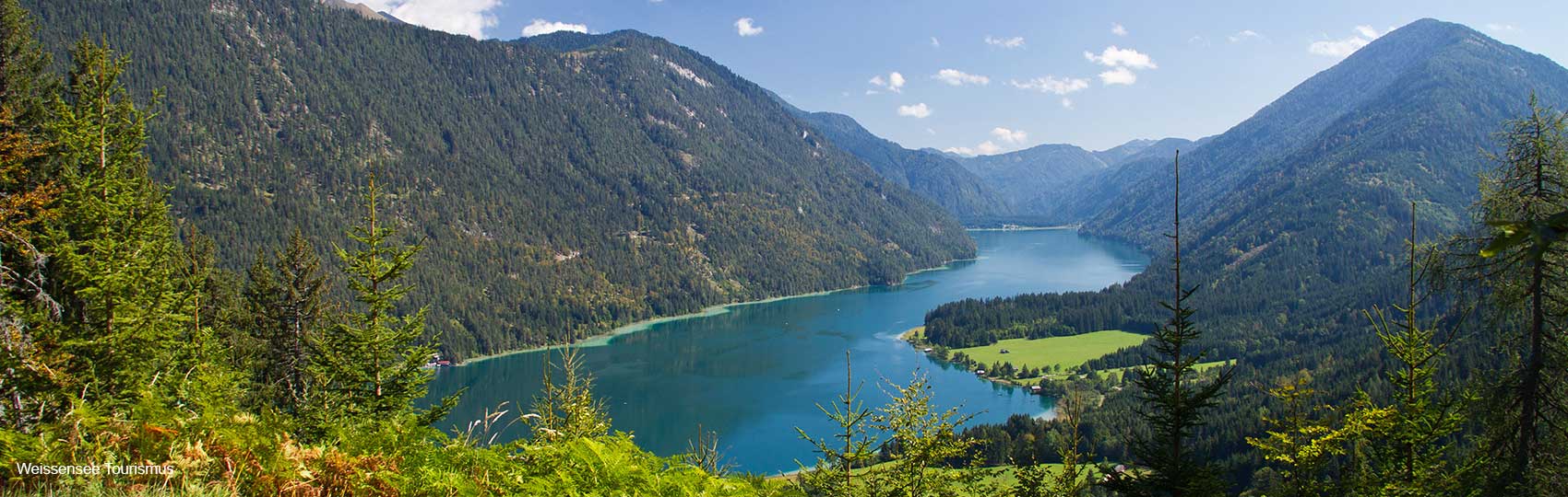 Blick auf den Weissensee vom Berg aus